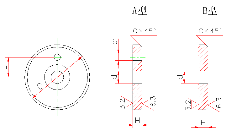 A型与B型轴用弹性挡圈